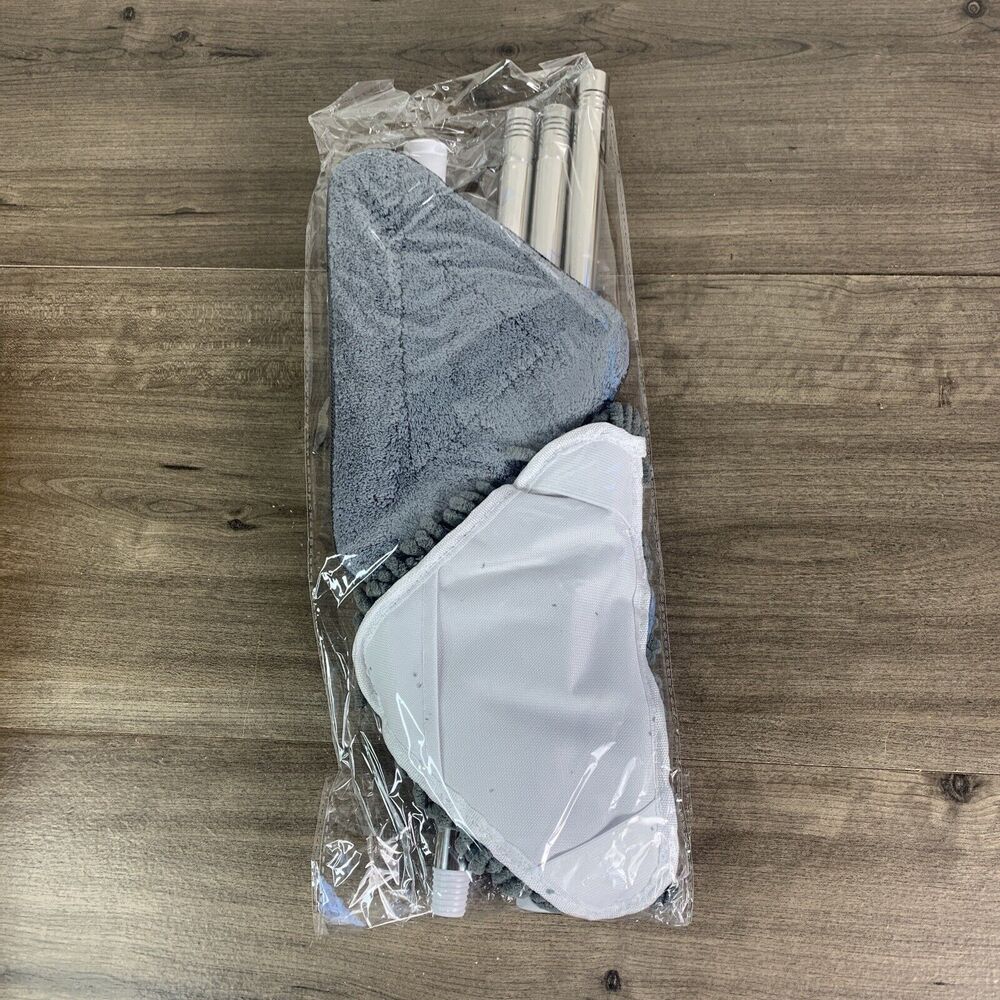 360° Rotating Mop Triangle Head Cleaning Microfiber Mop Mini Housekeeping Grey